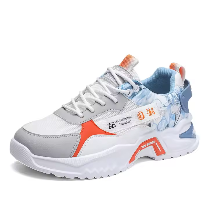 Zapatos De Correr Para Hombre Cómodos Y Transpirables Con Suela Gruesa Y Material De Microfibra Para Uso Outdoor Todo El Año - 1