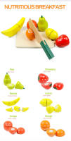 Juguetes de Cocina de Madera para Niños Juego de Pretendida de Verduras y Frutas para Niñas Regalos de Madera Recomendado para 4-10 años - details 4
