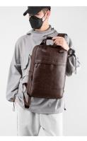Mochila Pu para hombres, mochila para estudiantes universitarios minimalistas, bolsa de computadora para viajes de negocios, bolso de ocio de gran capacidad - details 16