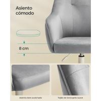 Giratoria, Altura Ajustable, Carga de 110 kg, Marco de Acero, Tela de Terciopelo Transpirable, para - details 2