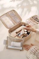 Bolsas de cosméticos de PU impermeables para mujeres, organizador de maquillaje portátil de gran capacidad, 2024 - details 0