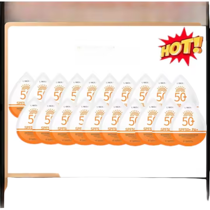 Pequeños Protectores de Sol Esfoliantes de Viaje 20Pcs SPF50+ PA+ Impermeable y a Prueba de Sudor para Cara Herramientas de Cuidado de la Piel Facial - 1