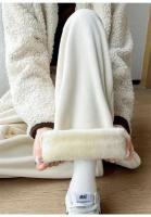 Pantalones de Pierna Ancha de Lana de Cordero Cálido Ropa de Invierno Casual Coreana - details 5