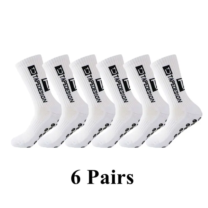 UG Calcetines de Fútbol Antideslizantes de Media Pantorrilla 6 Pares Diseño Tapado - 1