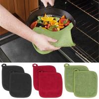 Almohadillas aislantes de piezas, manteles individuales de cocina resistentes al calor, para manopla de microondas y horno, 2 unidades - details 1