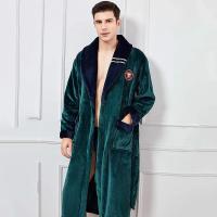 Bata gruesa de franela para hombre, Kimono de baño, camisón cálido, lencería íntima, ropa de casa de talla grande, Otoño e Invierno - details 4