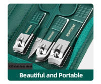 Ouriner Juego de manicura de 9 piezas con estuche de cuero, kits de herramientas profesionales para el cuidado de los pies y la cara, cortaúñas de acero inoxidable, regalo - details 14