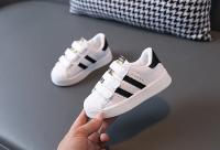 Zapatillas de deporte para niños y niñas, zapatos informales antideslizantes de diseño de moda, transpirables con gancho, color blanco, para exteriores - details 11