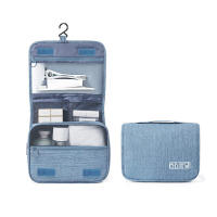 Bolsa De Viaje Portátil Para Hombres Y Mujeres Organizador De Maquillaje Impermeable De Tela Oxford Con Almacenamiento Y Bolsillo Para Artículos De Higiene - details 13