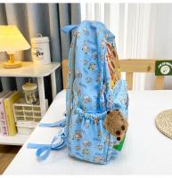 Mochila bonita de capibara de gran capacidad, mochila escolar ultraligera transpirable para estudiantes, bolsa de libros de dibujos animados de nailon - details 9