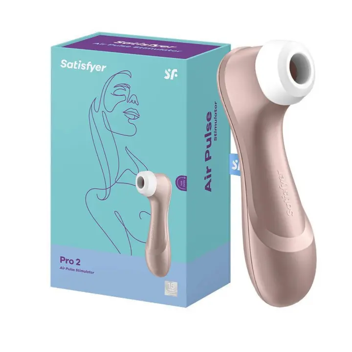 Satisfye Pro 2 de próxima generación, Succionador de clítoris con 11 niveles de intensidad para estimulación sin contacto, vibrador de contacto con batería, impermeable, para mujeres, Oro Rosa. - 1