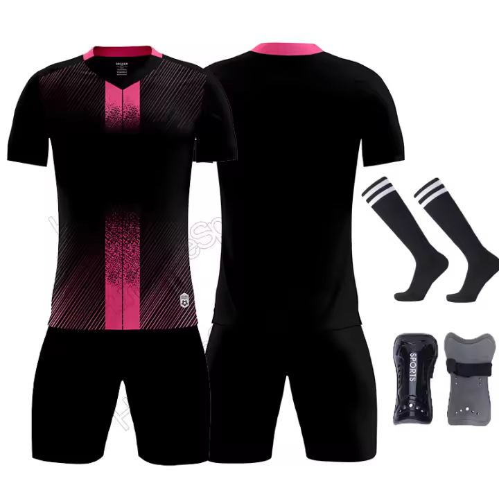 Traje de entrenamiento de calidad para hombre y niño, Conjunto de camiseta de fútbol, uniformes de Survetement, calcetines y almohadilla - 1
