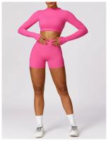 Pantalones cortos de Yoga de cintura alta para mujer, mallas cortas de realce de barriga para Fitness, gimnasio, correr - details 6