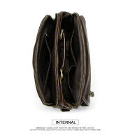 CONTACT'S-bolso bandolera de cuero de vaca para hombre, bandolera grande, informal - details 12