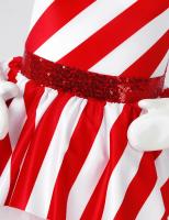 Traje de baile de Navidad para niñas, vestido tutú de ballet con bastón de caramelo a rayas, leotardo gimnástico para patinaje artístico, ropa de baile para fiestas navideñas - details 17