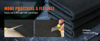 SucceBuy Juego de mantas de soldadura de fieltro de carbono, paquete de 6, 21" x 20", estera ignífuga resistente al calor, hasta 1800 ° F, almohadilla aislante de fibra de carbono cortable - details 2