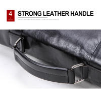 Bolso de Hombre CONTACT'S de Cuero de Verduras para Abogados Bolsa de Negocios Vintage Grande para Portátil y iPad Material de Revestimiento Poliéster Tamaño 13inch Negro - details 25