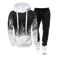 Conjunto de Deportiva de Camuflaje para Hombres Sudadera con Capucha y Pantalón Moda de Invierno - details 1