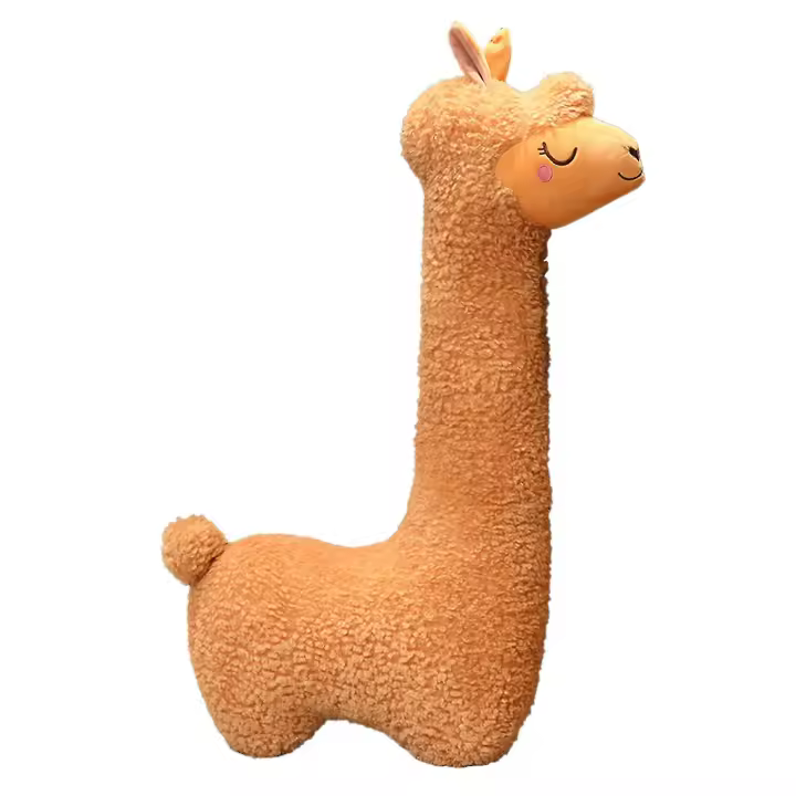 Almohada de felpa de alpaca de 75/100 cm - Almohada de cuerpo largo de felpa de alpaca gigante-SDR - 1