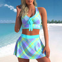 Nuevo Sexy Monokini bañador mujer traje de baño estampado Vintage 2 pieza traje de baño mujeres traje de baño traje de verano conjunto de Bikini de playa - details 3