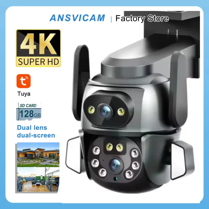 ANSVICAM Cámara de Seguridad Inteligente 4K 8MP Dual Pantalla Seguimiento Automático - 1