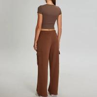Camisetas deportivas informales y versátiles para mujer, camisetas ajustadas de secado rápido para correr, ropa de Yoga, Camiseta deportiva transpirable de manga corta para gimnasio - details 7