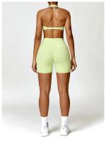 Pantalones cortos de Yoga sin costuras para mujer, mallas deportivas de LICRA de cintura alta, suaves, para gimnasio y entrenamiento - details 24