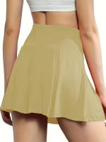 Falda Corta Deportiva para Mujer para Tenis, Bádminton, Yoga - Estilo Atlético Casual, Color Sólido, Mezcla de Poliéster y Spandex Elástico, Lavable a Máquina - Primavera/Verano/Otoño - details 11
