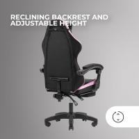 Reposabrazos Acolchados, Relleno Multicapa, Pistón Clase 4, Ruedas XL 65mm, Diseño Ergonómico, Rosa - details 23