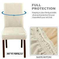 Fundas para sillas de Jacquard con hojas, funda universal elástica extraíble para sillas, fundas de asiento de Color sólido para comedor, Hotel y banquete, 1 ud. - details 11
