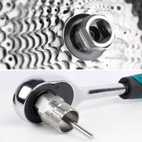 Herramienta de extracción de casetes de bicicleta, con látigo de cadena y llave auxiliar, suministros para extracción de piñones de bicicleta, extractor de piñones - details 3