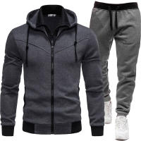 Conjuntos de dos piezas para hombre, trajes deportivos informales a la moda para exteriores, ropa de otoño e invierno - details 5