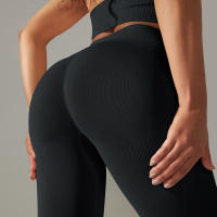 Hamidou-mallas deportivas para mujer, pantalones de Yoga de cintura alta, sin costuras, para correr, Fitness y entrenamiento - details 1