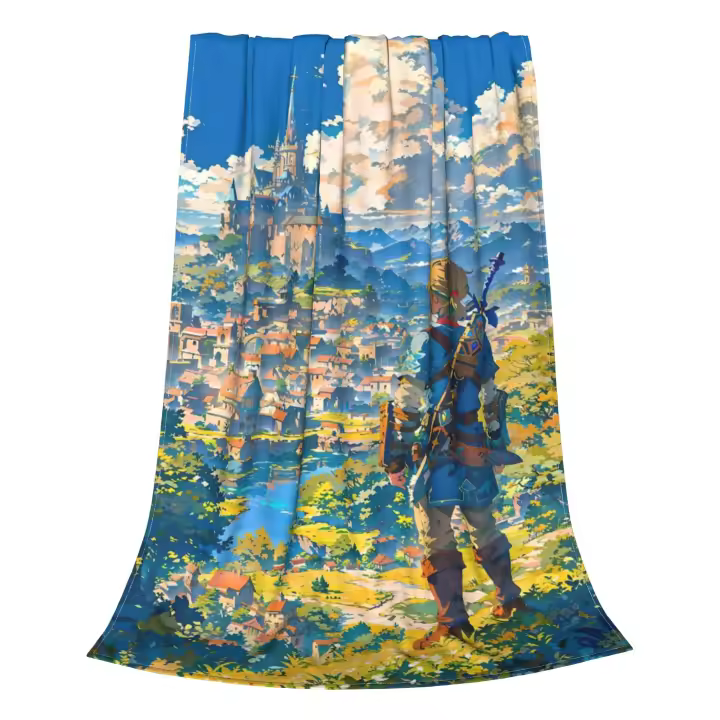 Z-Zeldas-Mantas de juego de franela, divertidas y cálidas mantas para cubrir sillas, sofá, verano - 1