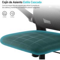Oficina Ergonómica, Silla Gaming, con Reposacabezas Ajustable, Soporte Lumbar y Apoyabrazos Plegables, Asiento Cómodo para Juegos, Capacidad Máxima de 120 kg - details 12
