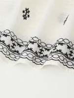 Blusa de Encaje Vintage 2025 Manga Larga, Cuello Redondo, Bordado para Mujeres - details 8