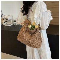 Vacaciones viento playa paja bolsa mujer 2025 nuevo viento perezoso tejido bolsa de gran capacidad moda hombro axila bolsa - details 6