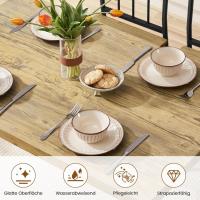 Juego de Mesa de Comedor de 4 Sillas Rectangular para 4 Personas Ideal para Comedor, Sala de Estar, Terraza Color Marrón - details 8