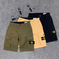 Shorts estilo workwear de alta calidad con logo bordado de Stone Island, aptos para deporte y hip-hop. - details 4