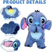 Para Aliviar La Ansiedad, 28 cm Peluche Stitch, Bebé Durmiendo Juguete Animal Muñeca con Música Luces Y Movimientos De Respiración Rítmicos - details 3