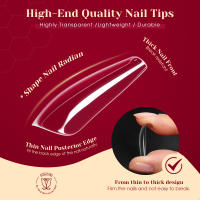 NAILWIND-Juego de manicura para extensión de uñas, herramienta de Arte de uñas postizas a presión, pegamento para uñas de cubierta semicompleta, puntas acrílicas - details 50
