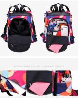 Mochila antirrobo, mujeres, ocio al aire libre, bolsa de viaje, impresión, mochila escolar de tela Oxford, mochila de moda, enviar colgante - details 8