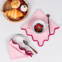 Servilletas de algodón bordadas de un solo lado, manteles individuales lavables, decoración navideña para mesa de boda, Hotel y hogar, 2 piezas/4 piezas - details 6