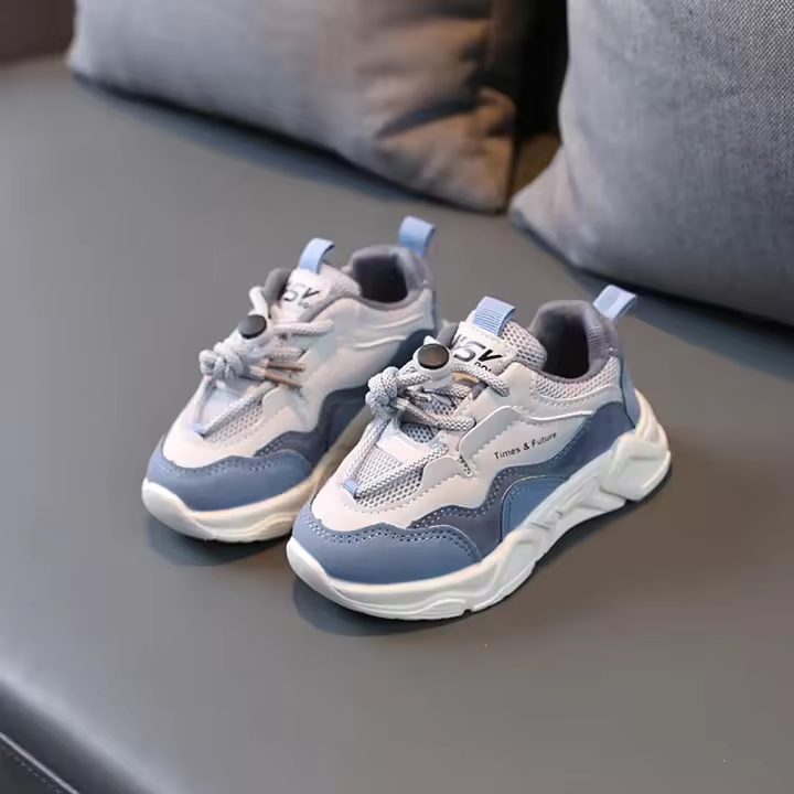 Zapatos de guardería de moda para deportes de carrera informales para niñas y niñas, tela de malla transpirable, - 1