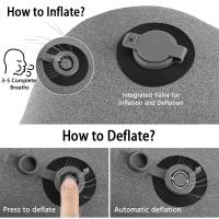 Almohada inflable ultraligera para acampar, almohada de viaje con funda lavable suave, almohadas de inflado ergonómicas para cuello y soporte Lumbar - details 4