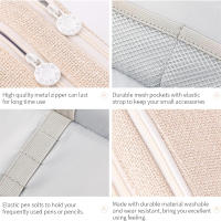 Estuche de Lápices de Canvas de Gran Capacidad de 3 Partes Regalo Ideal para Estudiantes, Niñas, Niños, Adultos Estuches y Cajas de Papelería - details 3