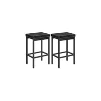 HOOBRO Taburetes de Bar, Taburete de Encimera de Cocina con Reposapiés, Taburete de Bar de Estilo Industrial, Adecuado para Cocina, Restaurante, Bar y Sala de Fiestas, Marrón Vintage EBF03BY01 - details 6