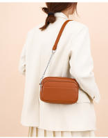 Mini Bolso Cuadrado de Cuero con Doble Correa y Cadena Ajustable - details 7