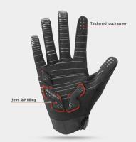 Guantes de Ciclismo ROCKBROS para Hombres y Mujeres Antideslizantes Transpirables a Prueba de Viento Tamaño S-XXL Material Microfibra Cierre de Jersey - details 7
