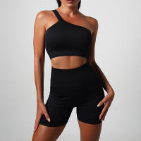 Conjunto de Yoga y Gimnasio FKAFIT para Mujeres Traje de Entrenamiento Deportivo Sujetador Deportivo Femenino Ropa de Cintura Alta Pantalones Cortos Tracksuit Material Exterior de Nylon - details 6